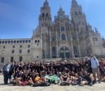 Emocionante entrada de nuestros peregrinos a Santiago de Compostela