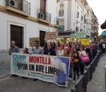 Un millar de personas se manifiestan en Montilla contra los humos de la Orujera
