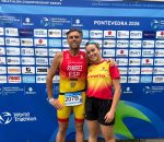 Antonio Luis Ramírez y su hija Natalia compiten juntos en el Mundial de Triatlón con la selección española